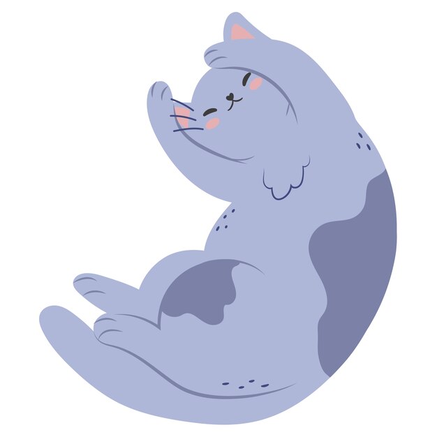 Ilustración del gato Kawaii
