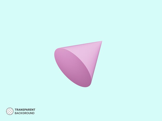 Ilustración geométrica del cono 3d