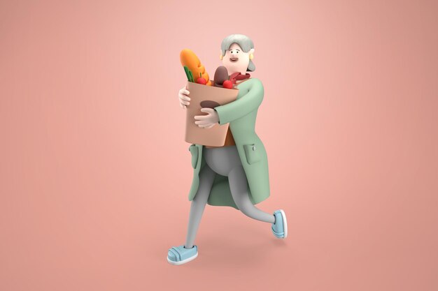 Ilustración de hombres de dibujos animados 3d