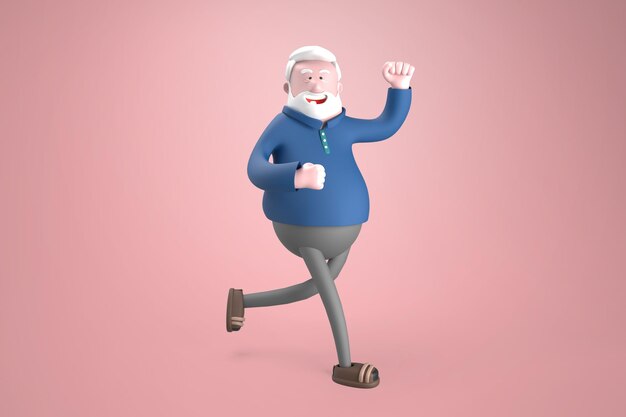 Ilustración de hombres de dibujos animados 3d