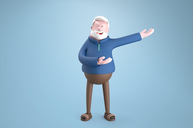 Ilustración de hombres de dibujos animados 3d
