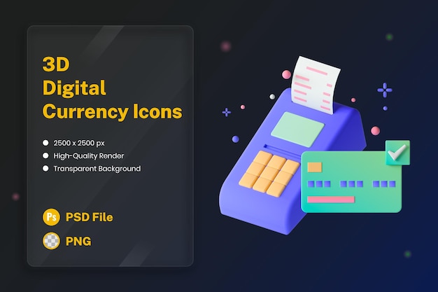 PSD gratuito ilustración de icono 3d pago sin contacto