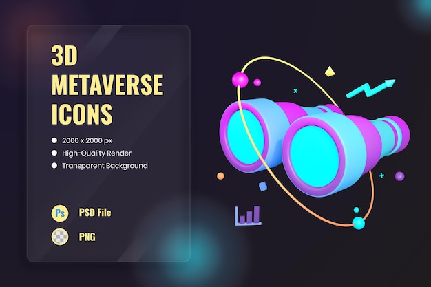 PSD gratuito ilustración de icono 3d supervisión de análisis de datos de visión