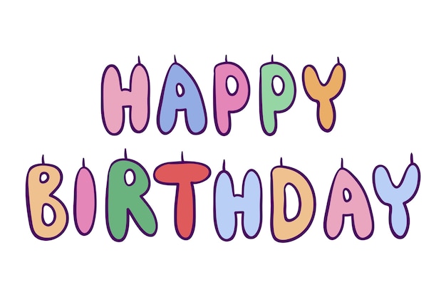 Ilustración del icono de cumpleaños dibujada a mano