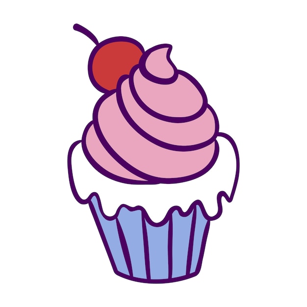 Ilustración del icono de cumpleaños dibujada a mano