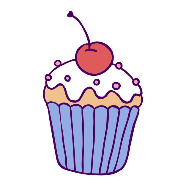 Ilustración del icono de cumpleaños dibujada a mano