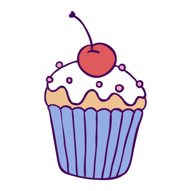 Ilustración del icono de cumpleaños dibujada a mano