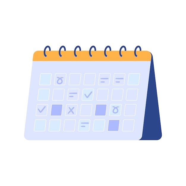 Ilustración del icono de la fecha del calendario