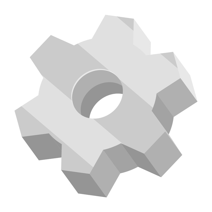 PSD gratuito ilustración del icono del juego de engranajes