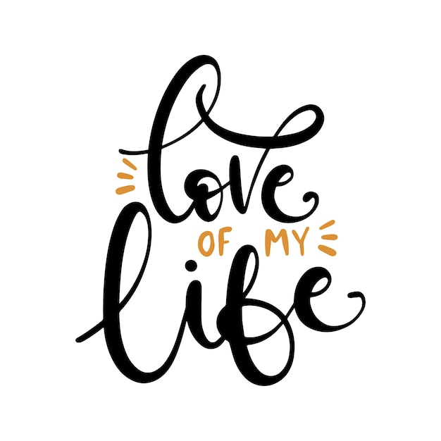 Ilustración de las letras de la boda