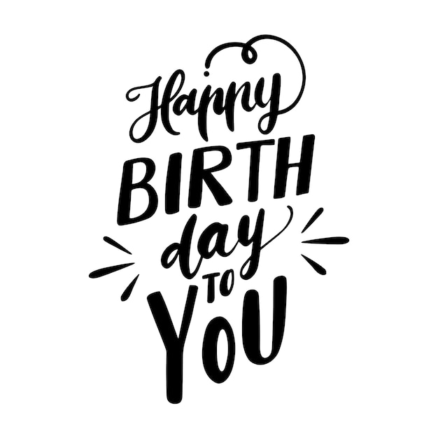Ilustración de letras de feliz cumpleaños
