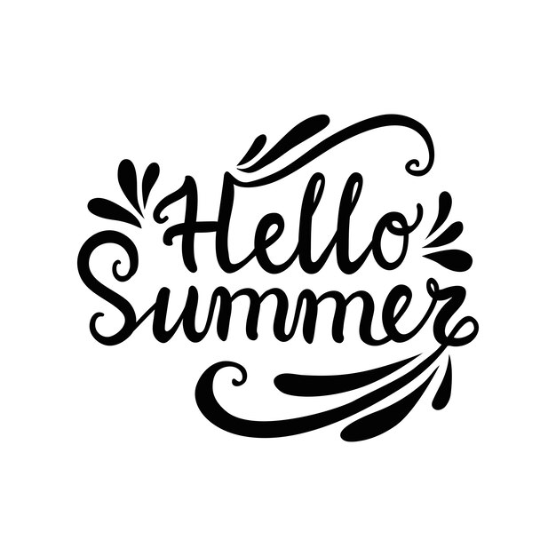Ilustración de letras de verano aislada