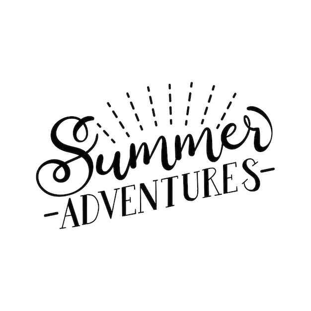 Ilustración de letras de verano aislada