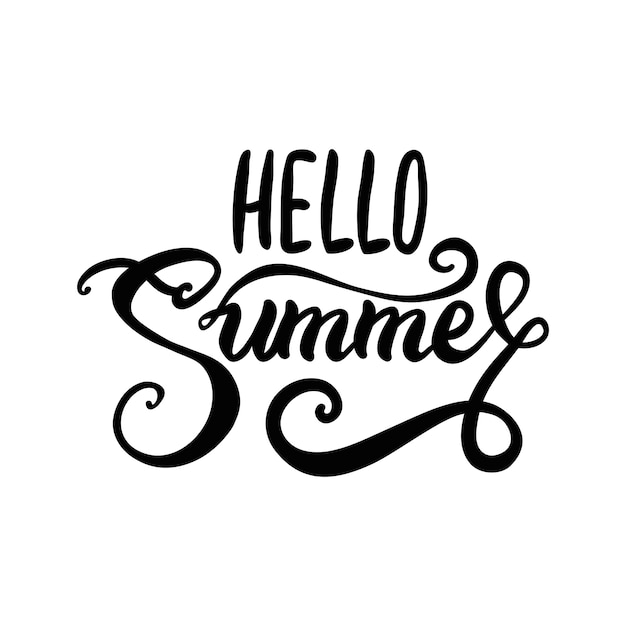 Ilustración de letras de verano aislada