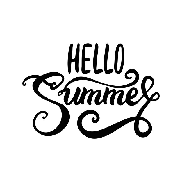 Ilustración de letras de verano aislada