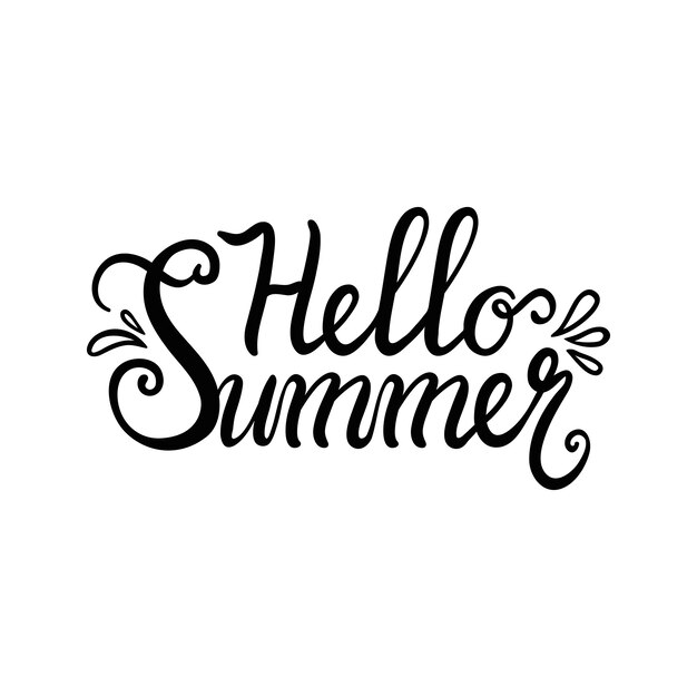 Ilustración de letras de verano