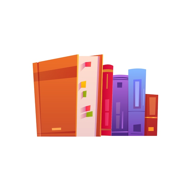 PSD gratuito ilustración de libros realistas