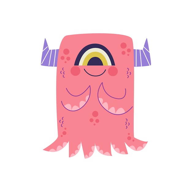 Ilustración lindo monstruo