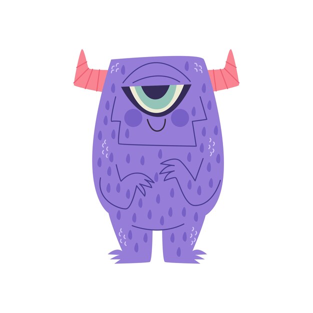 Ilustración lindo monstruo