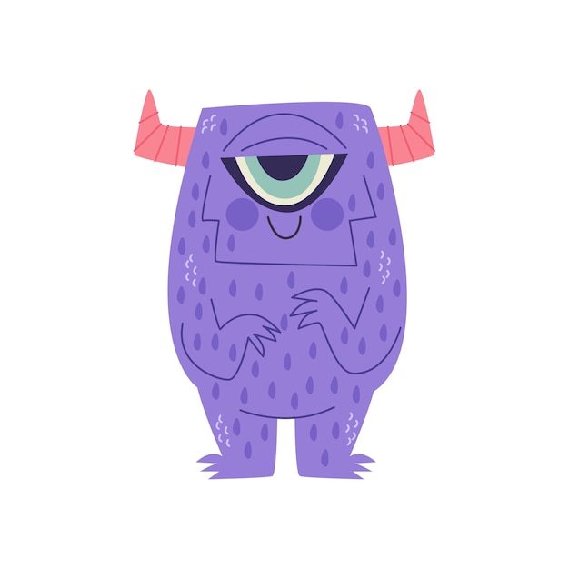 Ilustración lindo monstruo
