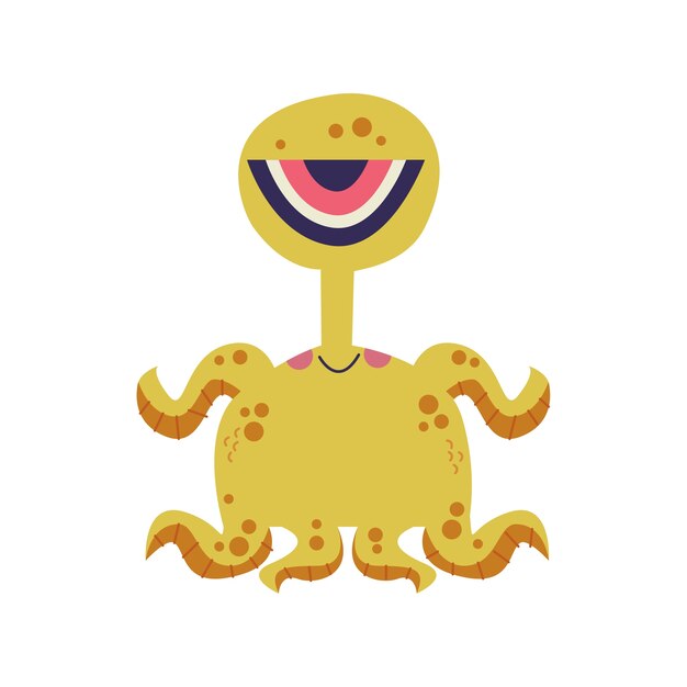 Ilustración lindo monstruo