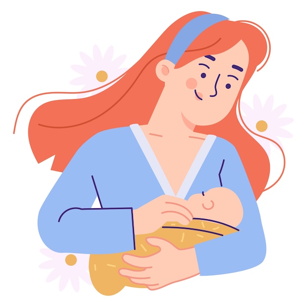 Ilustración de madre con hijo