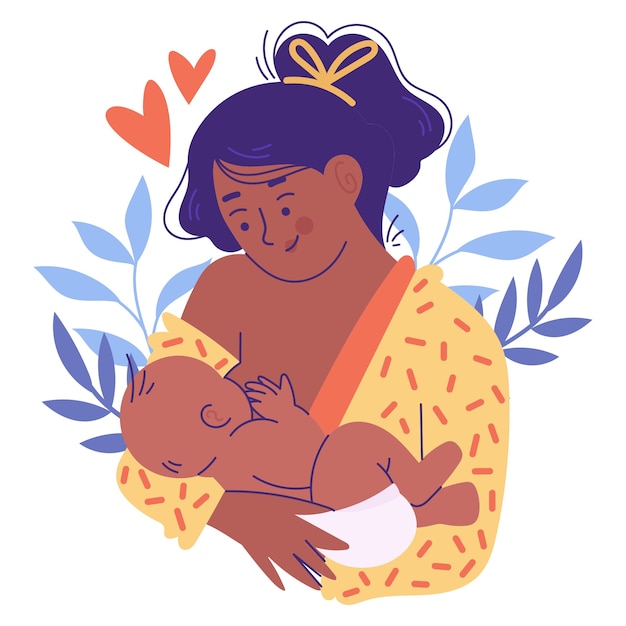 PSD gratuito ilustración de una madre con su hijo