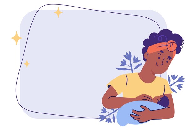 Ilustración de una madre con su hijo