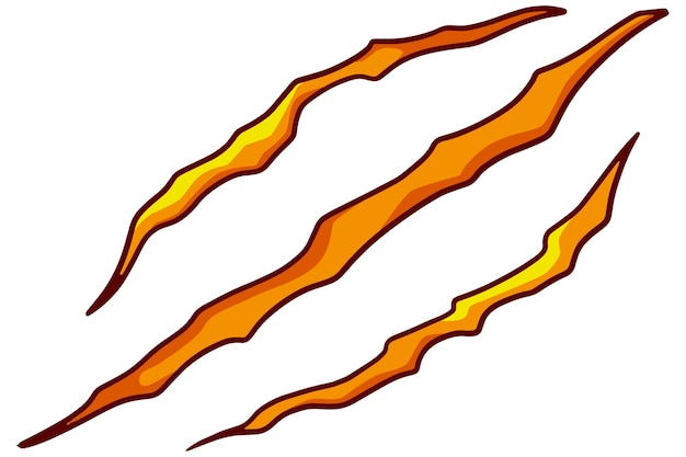 Ilustración de la marca de las garras