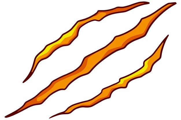Ilustración de la marca de las garras