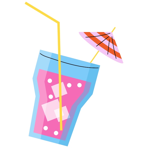 Ilustración del marco de verano dibujada a mano