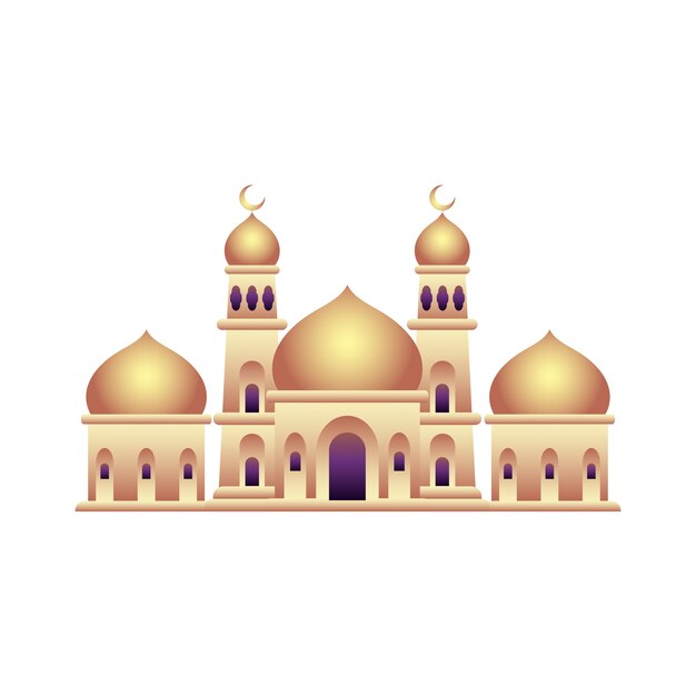 Ilustración de la mezquita en gradiente