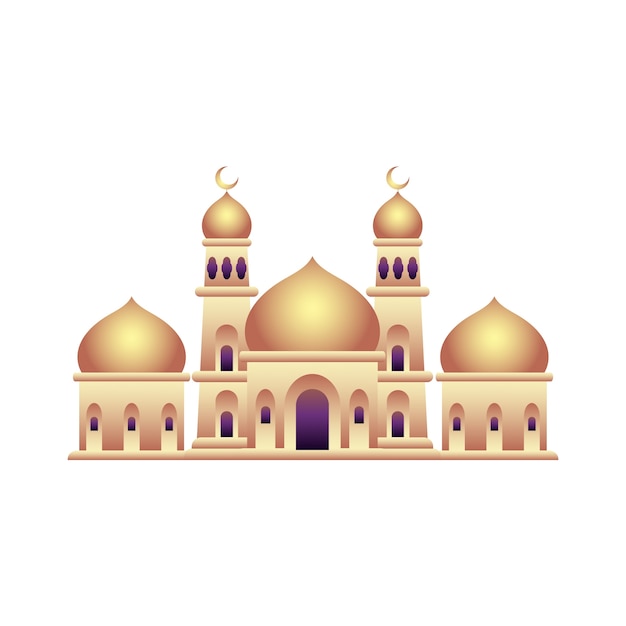 Ilustración de la mezquita en gradiente