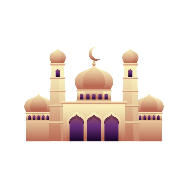 Ilustración de la mezquita en gradiente
