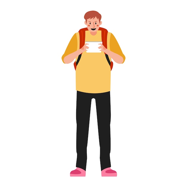 Ilustración de un niño de dibujos animados