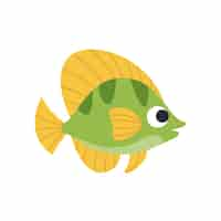 PSD gratuito ilustración de peces de colores