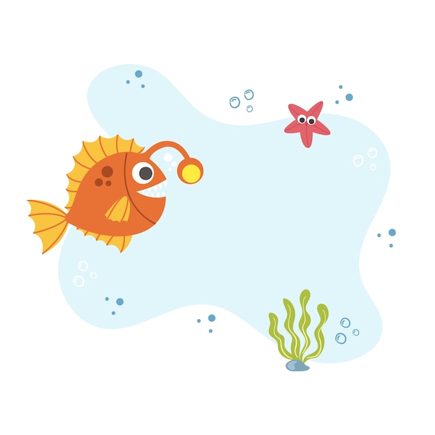 Ilustración de peces de colores