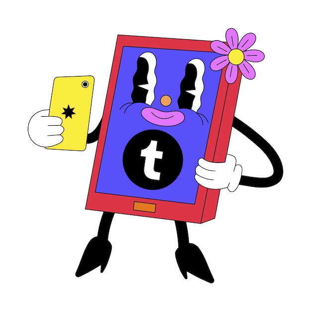 Ilustración de pegatinas de las redes sociales aisladas