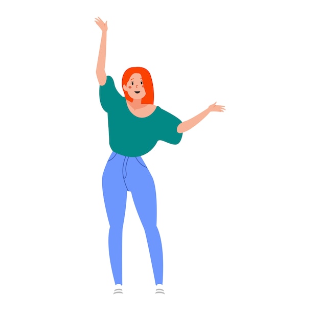 Ilustración de un personaje de dibujos animados agitando