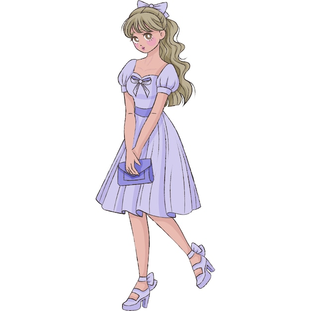 Ilustración de personajes de anime