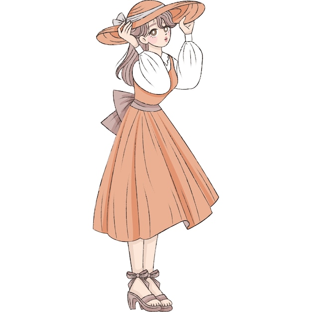 Ilustración de personajes de anime
