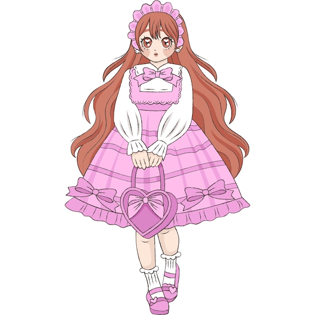 Ilustración de personajes de anime