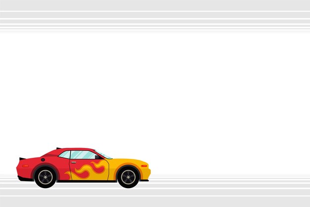 Ilustración plana del diseño del automóvil