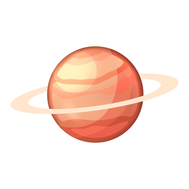 Ilustración de un planeta de dibujos animados