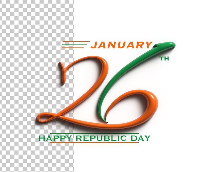 PSD gratuito ilustración psd del día de la república de la india el 26 de enero