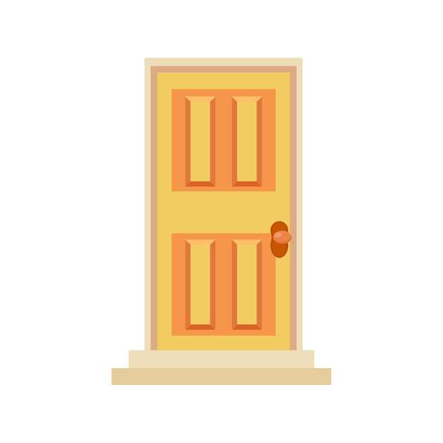 Ilustración de la puerta de la casa