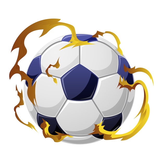 Ilustración realista de una pelota de fútbol aislada