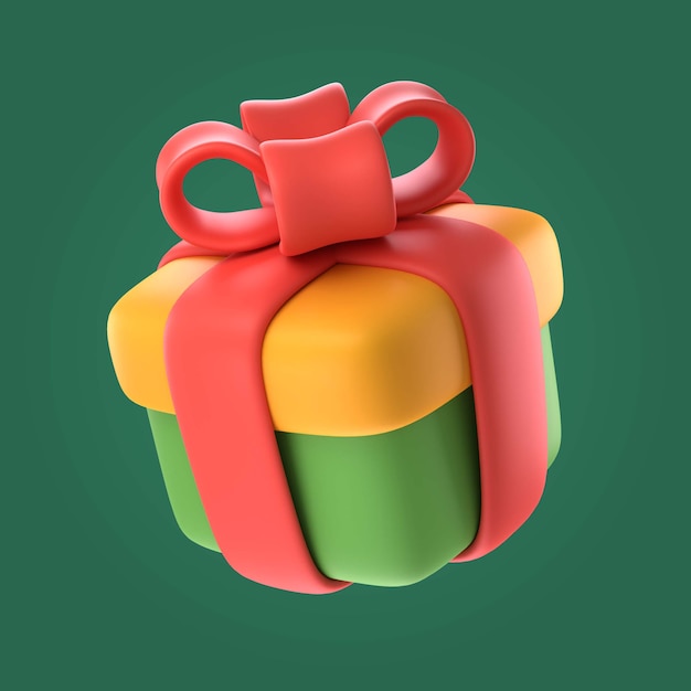 Ilustración de regalo de Navidad 3d