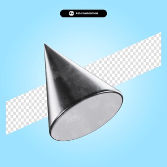 Ilustración de render 3d de cono aislado
