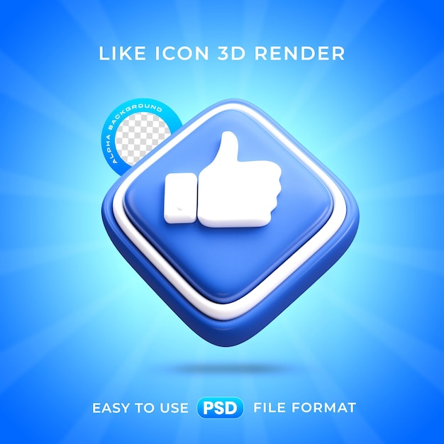 Ilustración de renderización 3D aislada como icono del logotipo